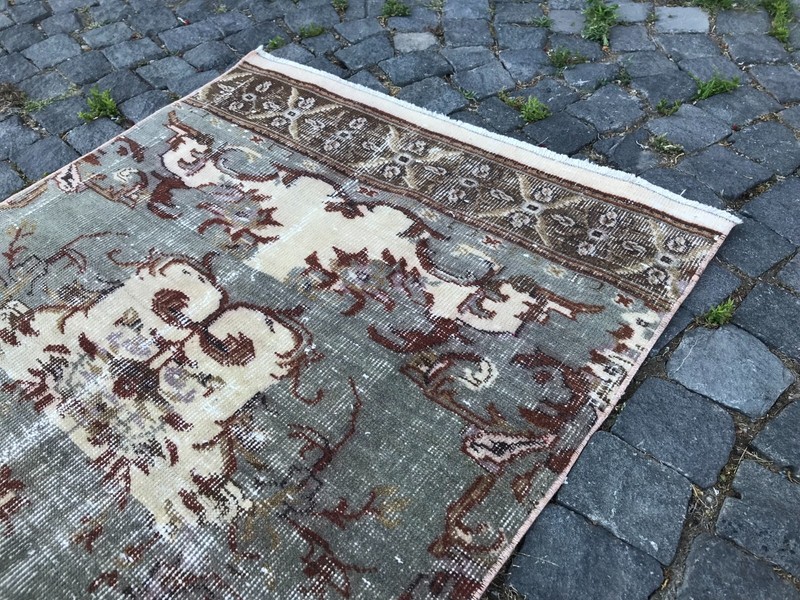 Handmade Rug Turkish Area Rug Vintage Rug Oushak Rug Antique Rug Bohemian Rug gallery