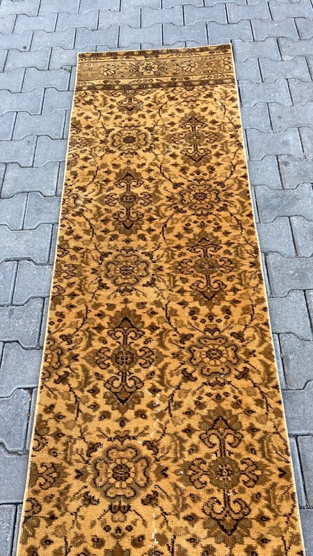 2x11 ft Runner Rug, Hallway Decor Rug, Bedroom Rug, 2x11 Kitchen Rug, Vintage gallery
