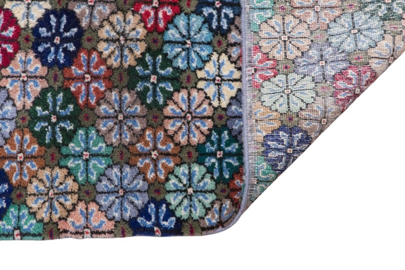 Vintage Oushak Rug 145x245 cm (4'9" x 7'10"), Turkish Handmade Wool, 60+ Yr old gallery