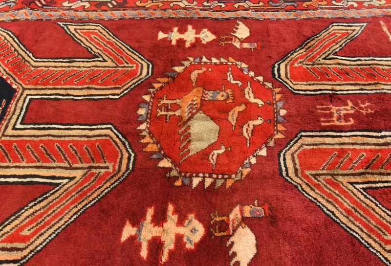 Handmade Pictorial Design Wool Oriental Runner Rug Hallway Carpet 3'6X10'5 ft gallery