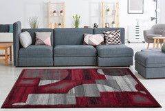 MAJESTIC RUG 3*5 : 7637B RED / ANTRACITE