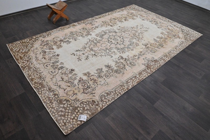 Oushak Turkish Vintage Rug 5x9 Kilim Rug Anatolian Handmade Boho Decor BEIGE gallery