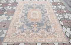 Turkish Oversize Rug 8 x 12 ft Vintage Muted Dye Large Ladik Rug Wool Pile Rug