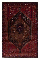 Vintage 4’5″ x 6’10” Traditional Hand Knotted Vegetable Dye Wool Area Rug