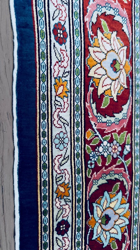 Authenntic-100% Hereke Silk Rug 3x5ft Vintage Luxury Rug 80 RAJ gallery