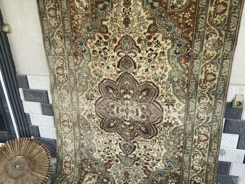Vintage Turkish Rug,Geometric Farmhouse Antique Anatolian Village Rug 4.8x7.2 Ft gallery