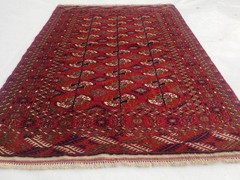 Vintage Traditional Hand Made Pakistani Oriental Wool Maroon Rug 149x104cm