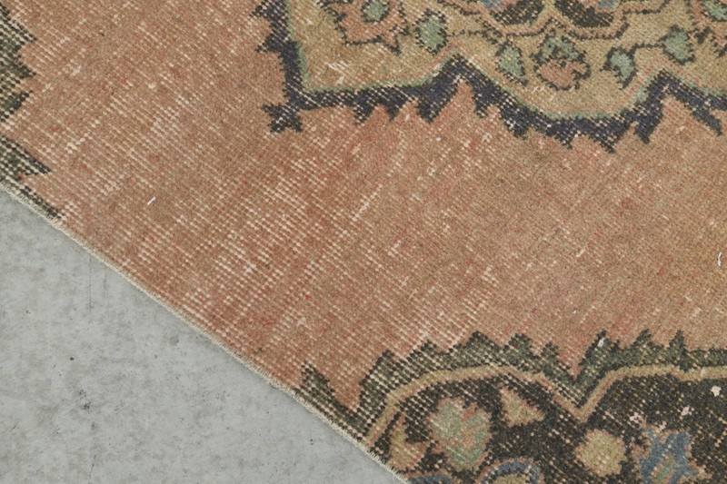 3x13 turkish runner rug, handmade vintage long rug, faded oushak runner,311 gallery