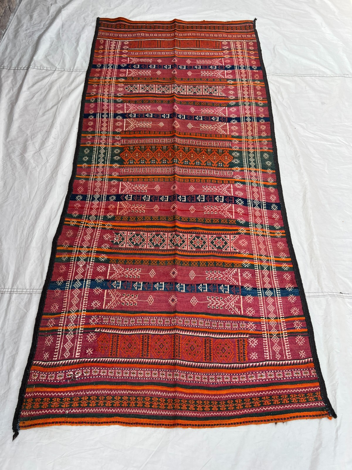 COLLECTORS ITEM 8.5X 3.8 ft Antique Maldari Belouch Nomad Full Embroidery Sistan gallery