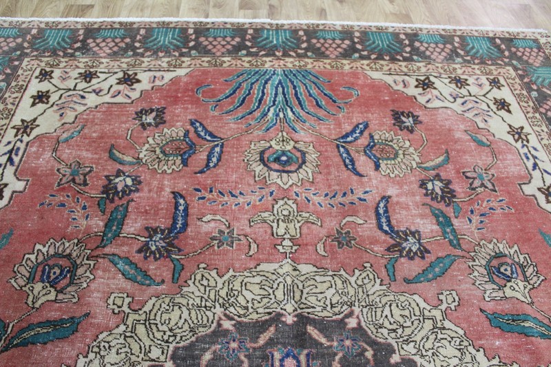 Antique Oriental Khoy Carpet 315 x 245 cm Hand Knotted Wool Rug Floral C1910. gallery