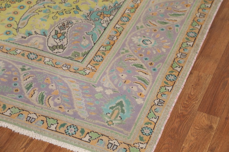 Traditional Floral Living Room Area Rug Vintage Hand-knotted Carpet 8x11 gallery
