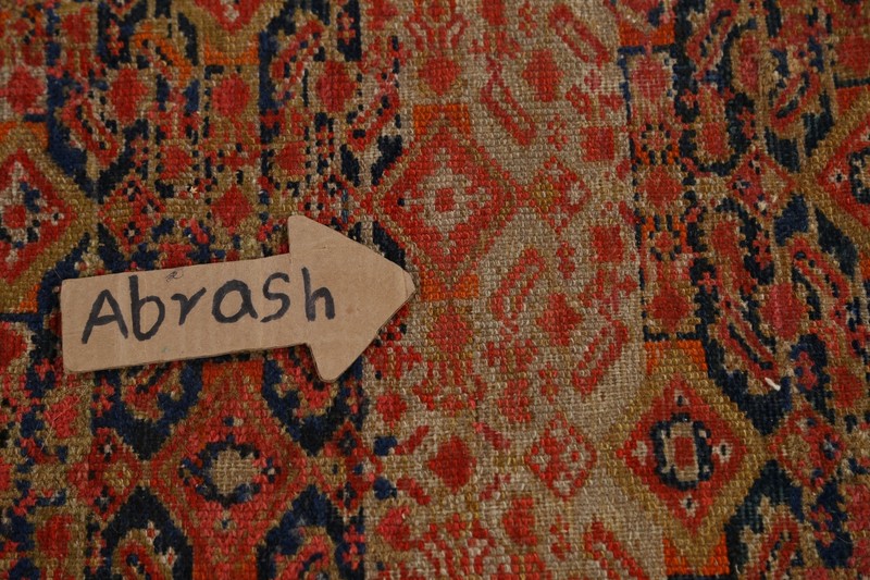 Antique Pre-1900 Geometric Malayer Runner Rug Vegetable Dye Hand-Knotted 6x16 ft gallery