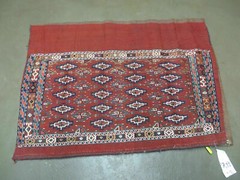 45″ X 32″ Antique Handmade Bokhara Turkoman Yomud Chuval Wool Rug Soumak NICE