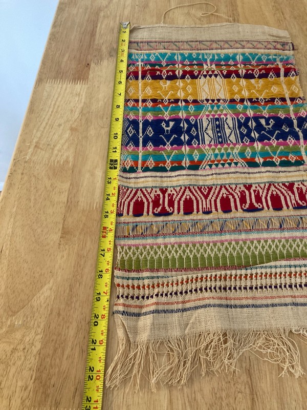 Vintage Handwoven Tribal Kilim Tapestry Wall Hanging Geometric Birds 22" x 11" gallery