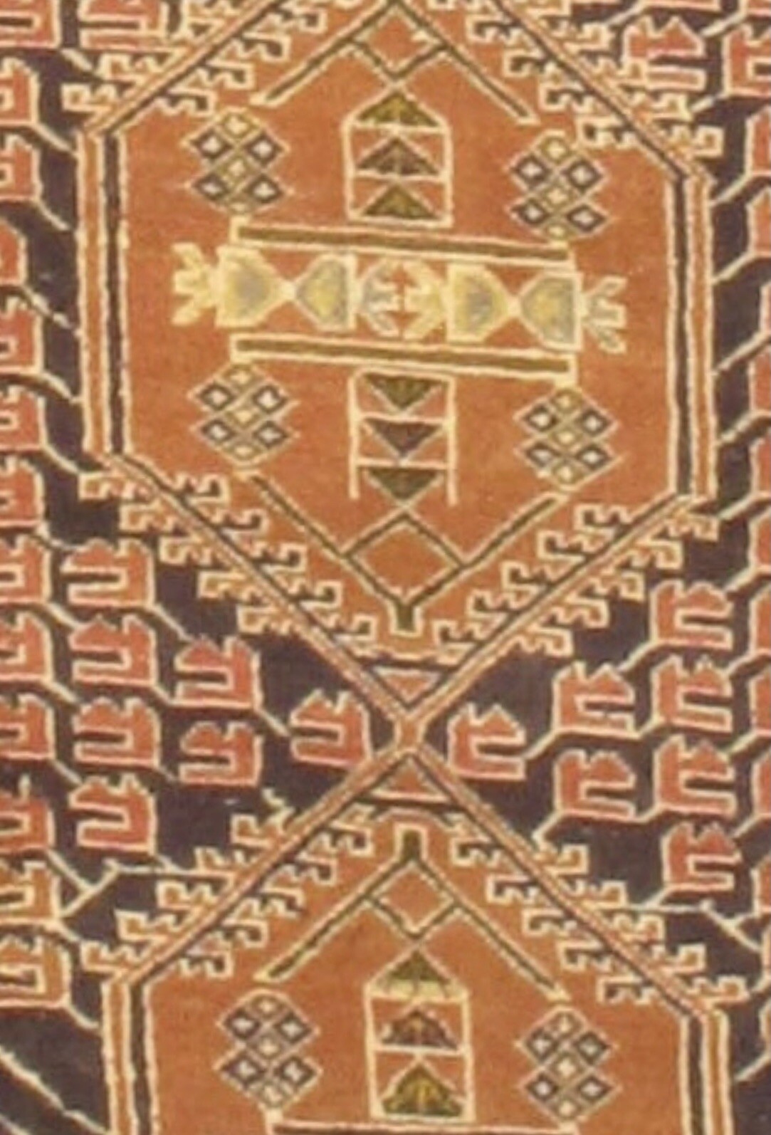 Antique Hand-knotted Per Karajeh Runner Rug - 2'6"X10'2" gallery