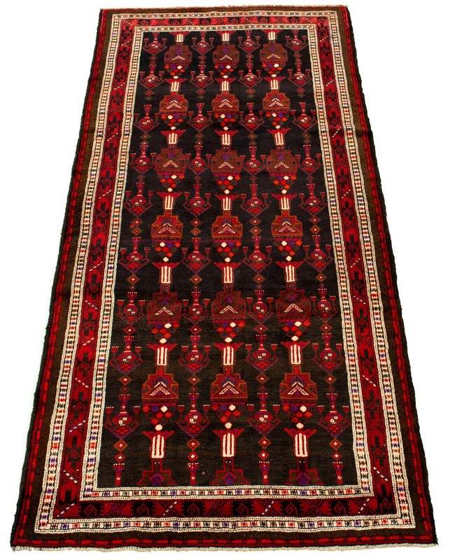 Vintage 4'7" x 9'10" Traditional Hand Knotted Vegetable Dye Wool Area Rug gallery