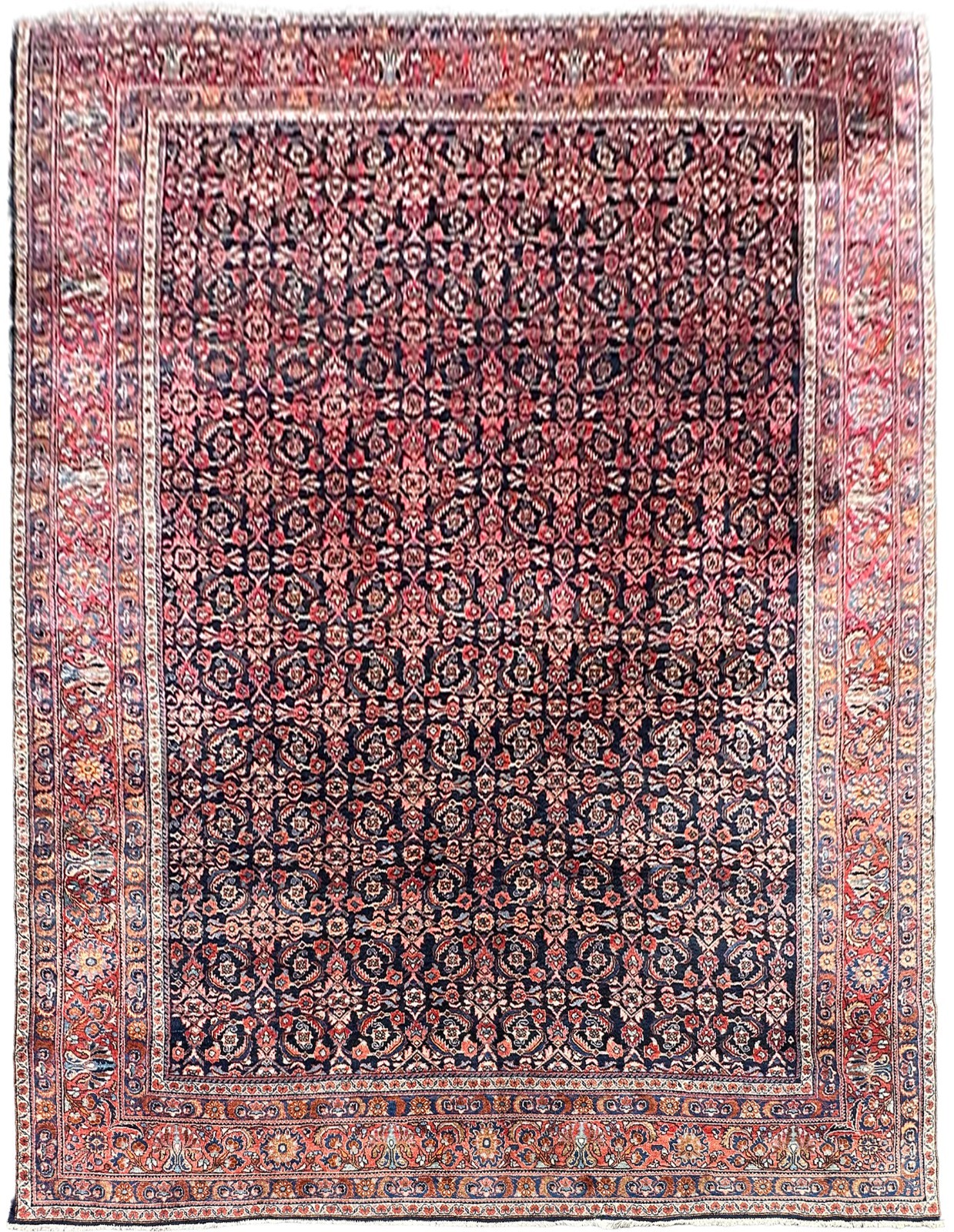 11X14 Antique Traditional Rug Exceptional Fine Weave Navy 338cm x 419cm C.1910 gallery