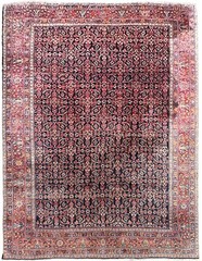 11X14 Antique Traditional Rug Exceptional Fine Weave Navy 338cm x 419cm C.1910