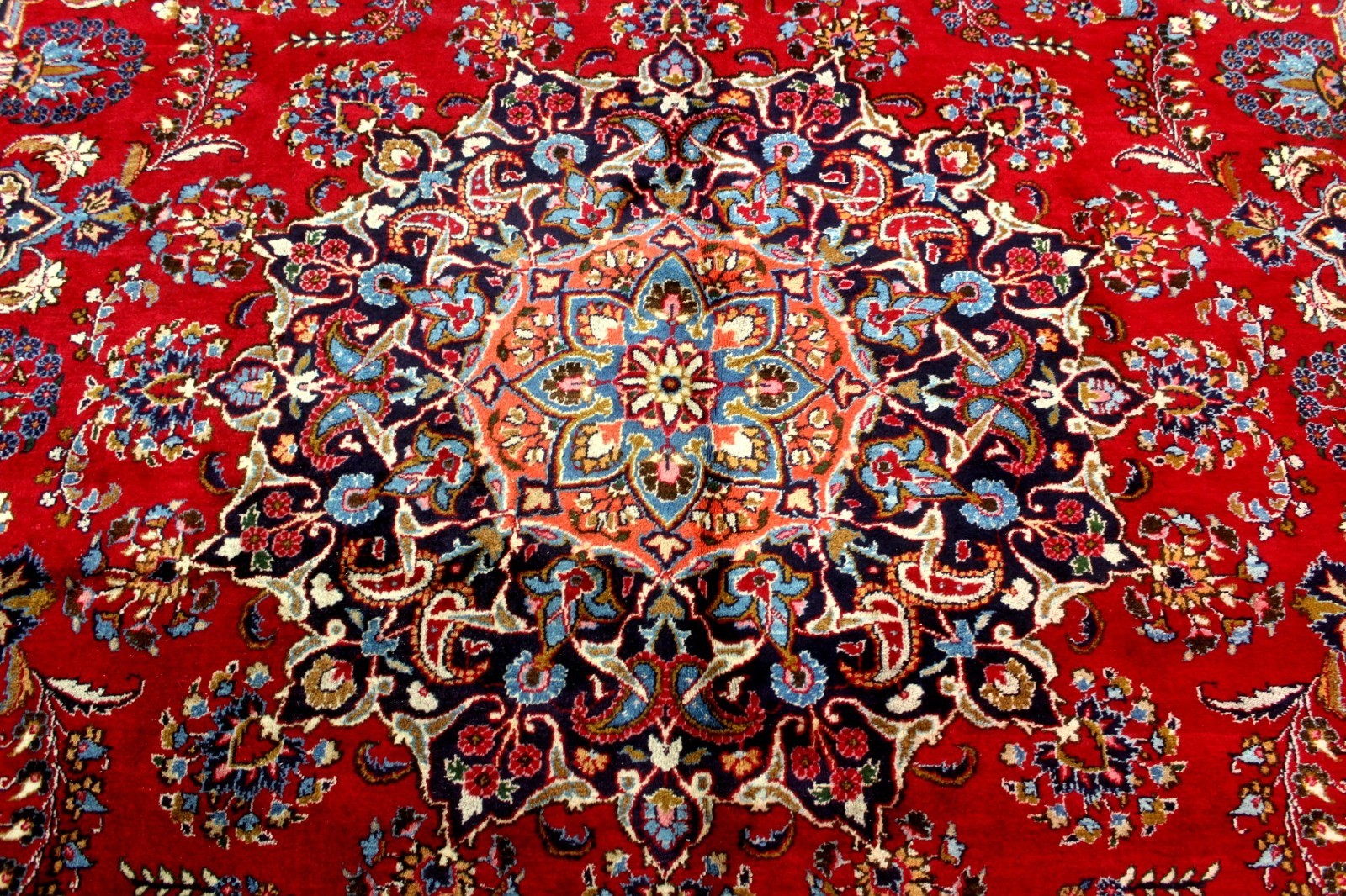 10X12 1960's GENUINE SIGNED 200+KPSI HAND KNOTTED VEGETABLE DYE WOOL MASHADD RUG gallery