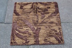 Vintage Traditional Hand Made Oriental Contemporary Wool Brown Rug 62x59cm