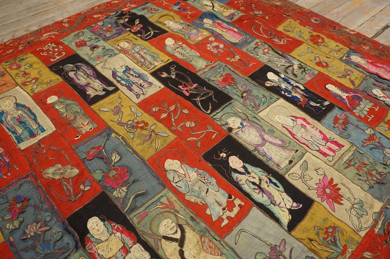 4X6 Antique Chinese Textile Arts Silk Area Rug 1850 gallery