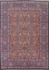 Antique Area Rug 9×12 ft.Vegetable Dye Oriental Handmade Living Room Wool Carpet