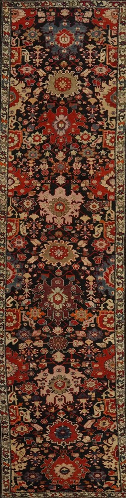 Antique Vegetable Dye Caucasian 19 ft Long Runner Handmade Wool Rug 4x19 Carpet