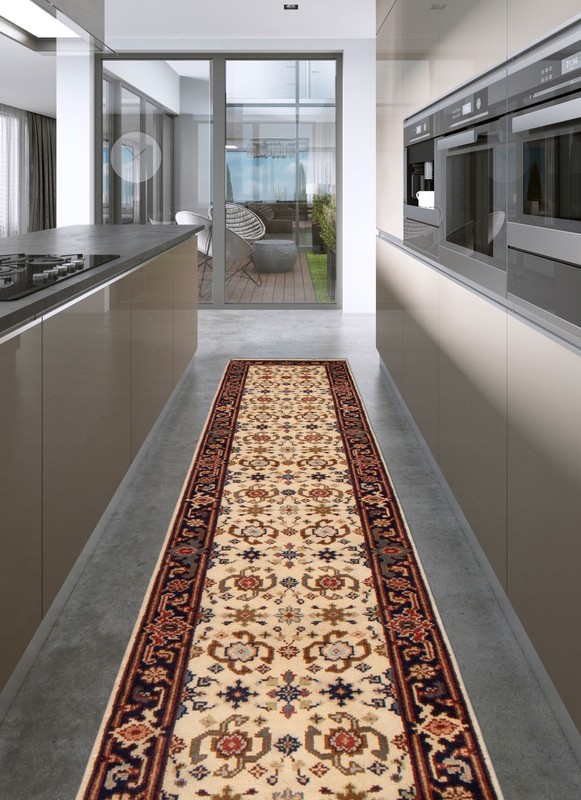 2'6" x 15'10" Vintage Hand-knotted Runner Rug Traditional Oriental Wool Carpet gallery