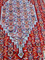 310 X 207 cm COLLECTORS ITEM Vintage Senneh Flat Weave Fine Quality Oriental Rug