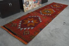 Oushak Runner Rugs Turkish Hand-Knotted Hallway Carpet Vintage Rug 3×11 ft,325
