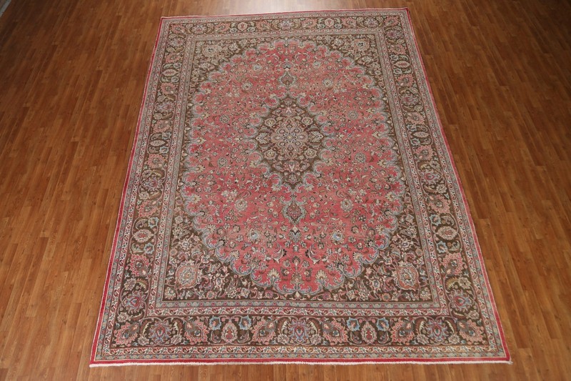 Pink Traditional Vintage Area Rug 10x13 Handmade Wool Floral for Living Room gallery