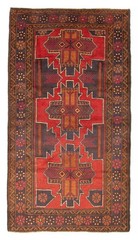 Vintage Traditional Hand-Knotted Area Rug 3’7″ x 6’4″ Oriental Wool Carpet