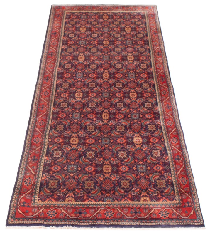 3'6" x 10'0" Vintage Hand-knotted Runner Rug Traditional Oriental Wool Carpet gallery