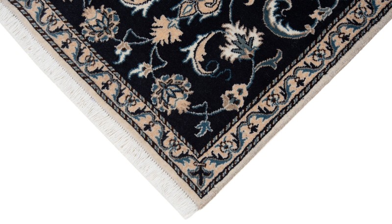 Nain 144x68 cm Hand Knotted Oriental Wool Carpet Runner Rug Blue gallery