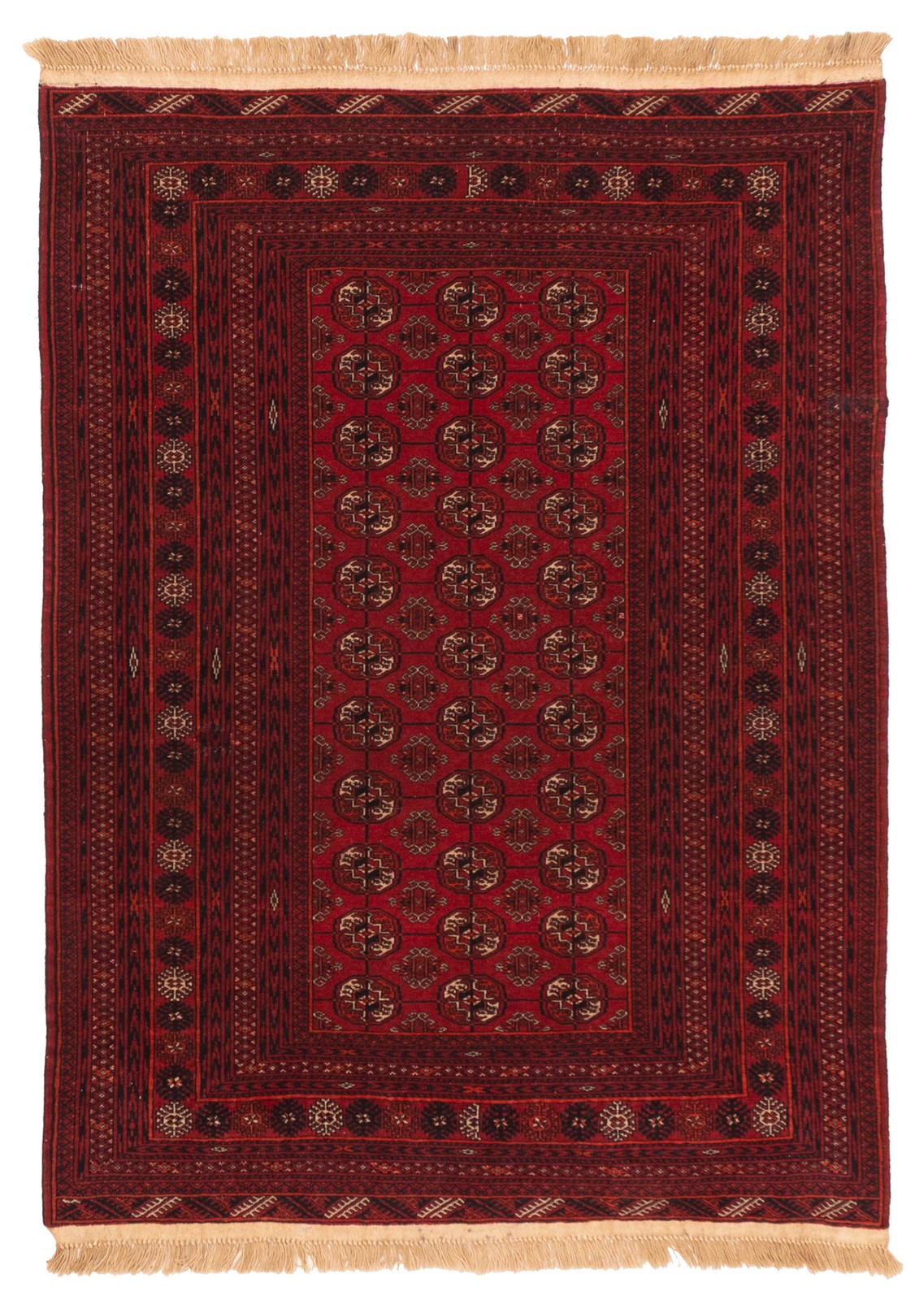 Vintage Traditional Hand-Knotted Area Rug 4'1" x 5'7" Oriental Wool Carpet gallery
