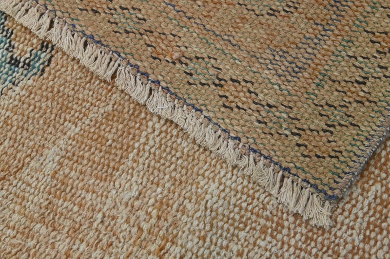 Oushak Turkish Vintage Rug 6x9 Kilim Rug Anatolian Handmade Boho Decor ORANGE gallery