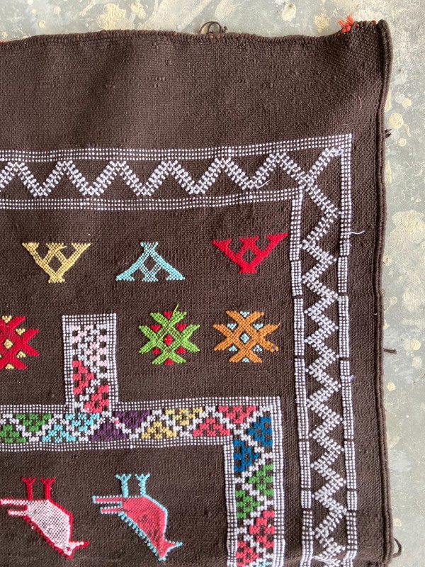 Vintage Handmade Moroccan Berber Wool Kilim Rug 92x55 cm gallery