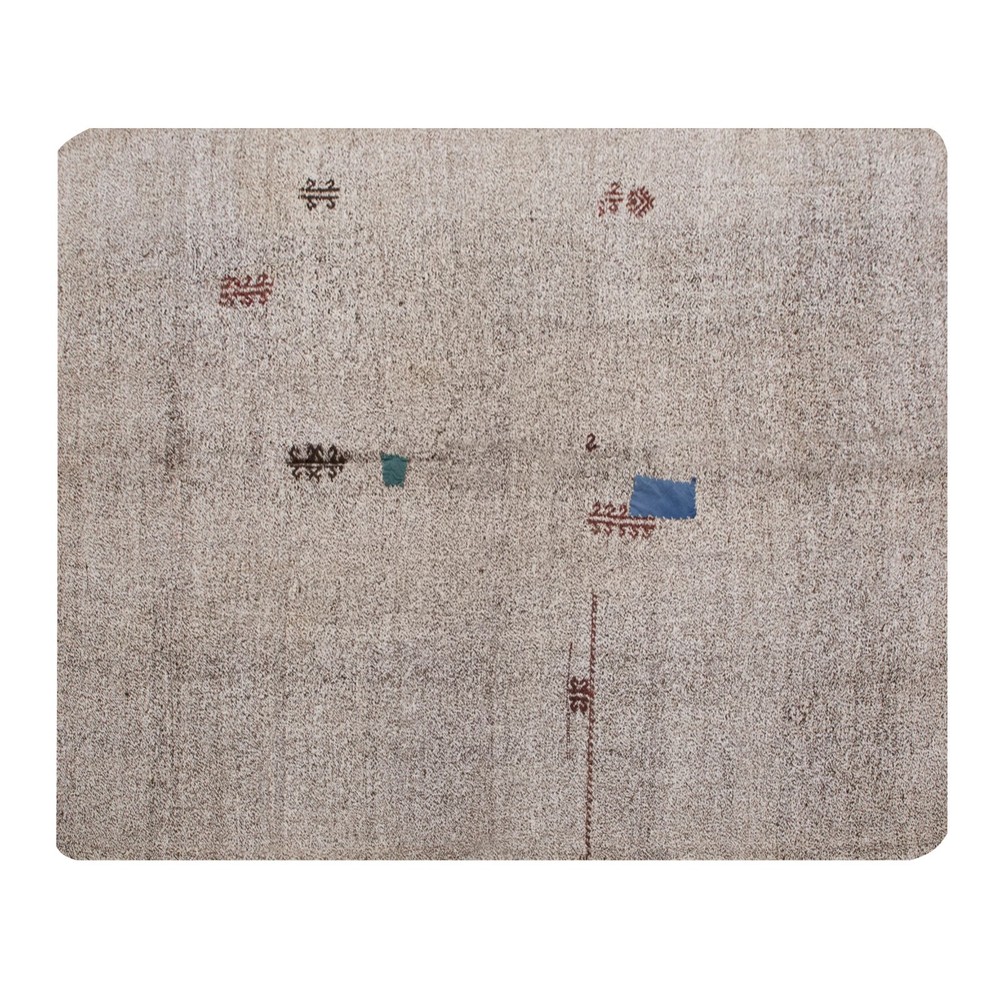 Goat Hair Solid Kilim Rug,Vintage Minimal Kilim,Turkish Kilim, 6'11 x 8'7 ft