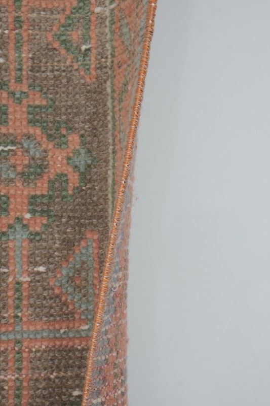 Mid-Century Tan Modern Anatolia Faded Colors Low Pile Rug, Narrow Kitchen Carpet gallery