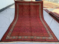 Red Antique Afghan Baluchi Rug 5×8 ft Hand Knotted Persian Style Oriental Carpet