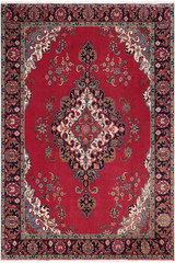 Striking 9’8″ x 13 Hand-Knotted Wool Area Rug – Traditional Medallion