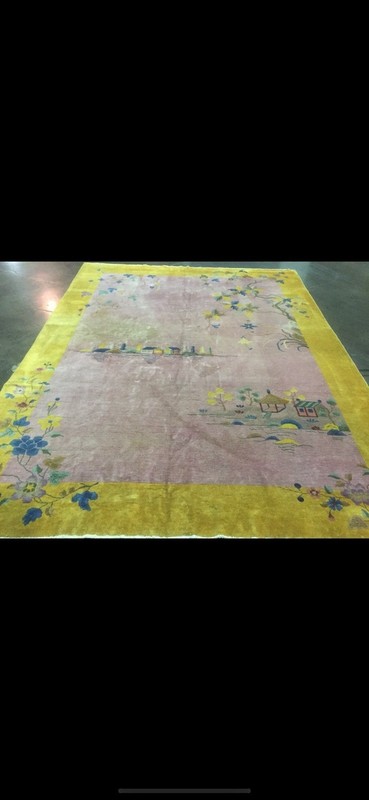 Antique Chinese Art Deco Rug gallery