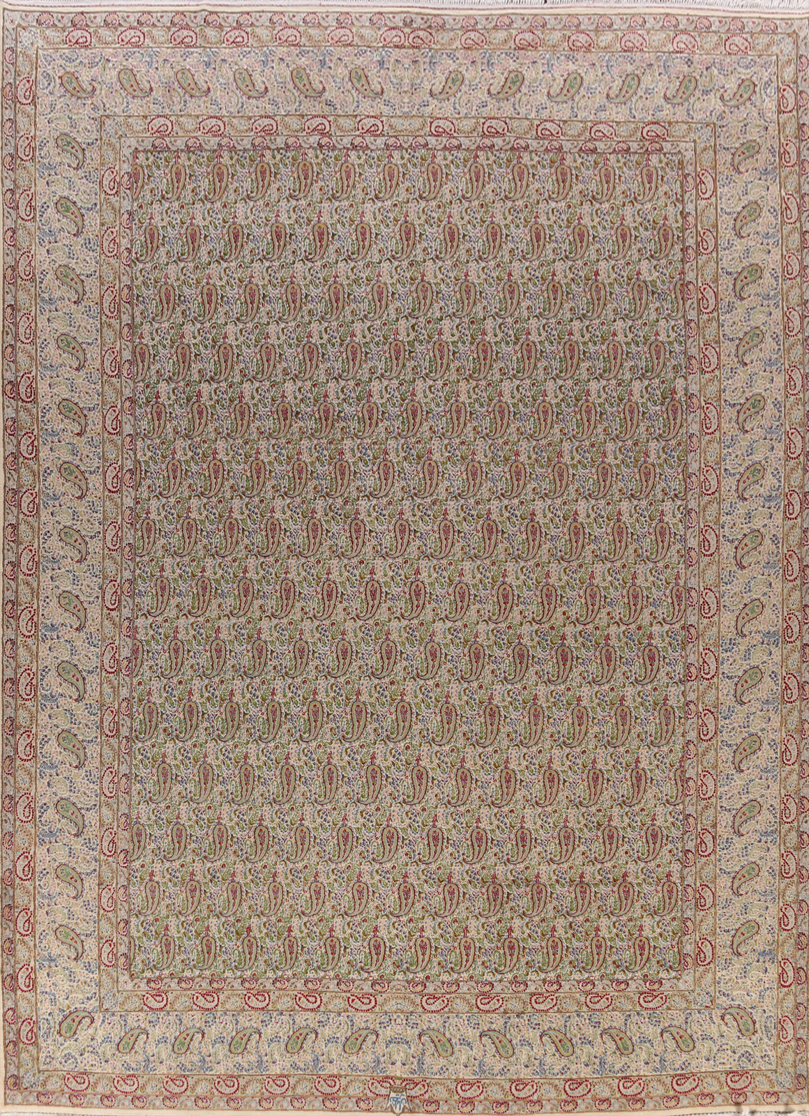 Vegetable Dye Signed Mood Ivory Wool Hand-knotted Dining Room Area Rug 10x13 gallery