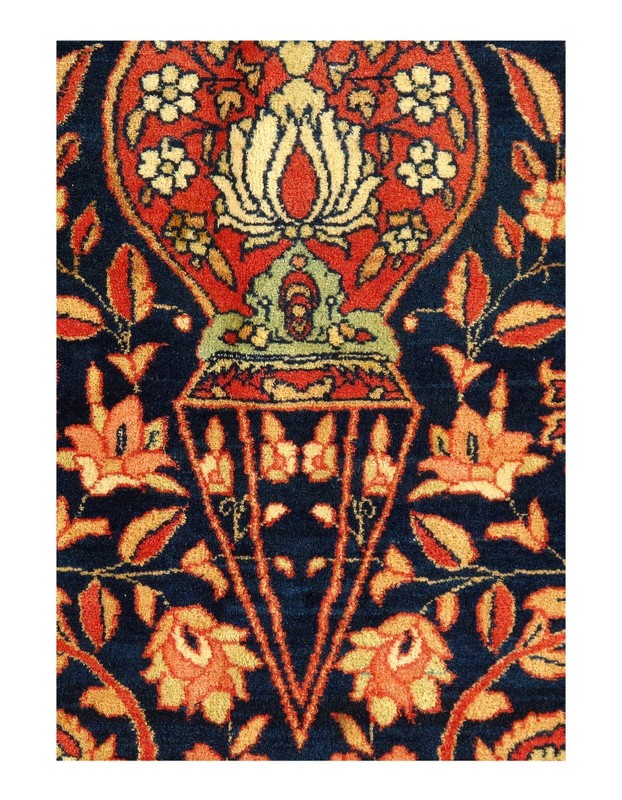 Navy Blue Fine Hand Knotted Antique 13'7'' X 17'11'' gallery
