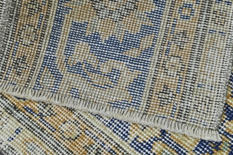 Vintage Turkish Runner Rug 2x5ft Wool Anatolian Handmade Hallway Oushak ORANGE gallery