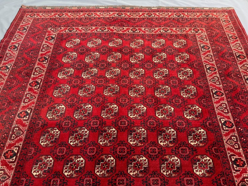 Antique Turkmen Tekke Area Rug 7x10 ft Hand Knotted Persian Style Afghan Carpet gallery