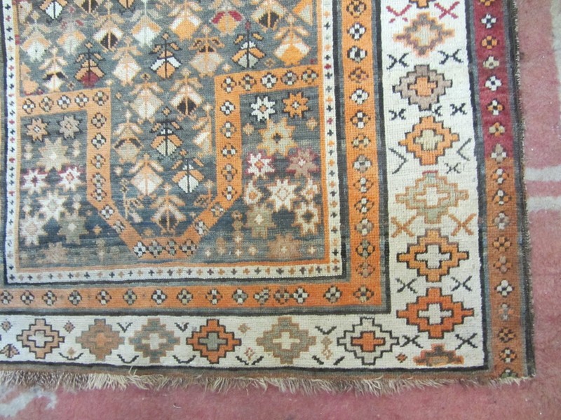 Caucasian Shirvan Antique Prayer Rug Marasali Wool Hand Made 40" x 48" Good gallery