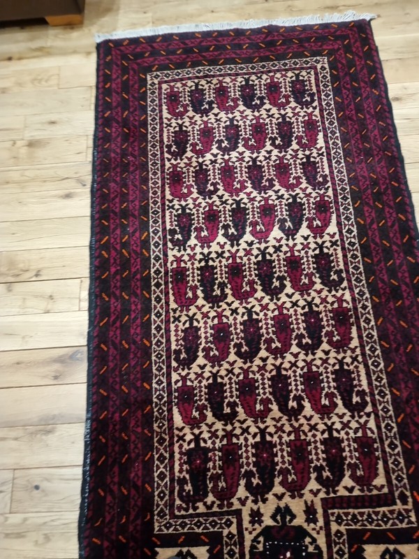 Vintage Handmade Oriental Balouch Rug 166cm x 122cm gallery