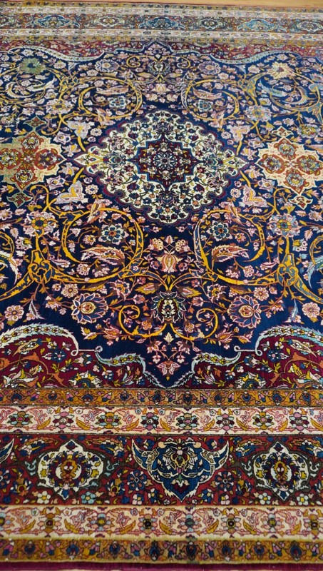 10'x15'9" Exquisite Antique 1880s Kermann Ravar Hand Knotted Wool Large Rug gallery