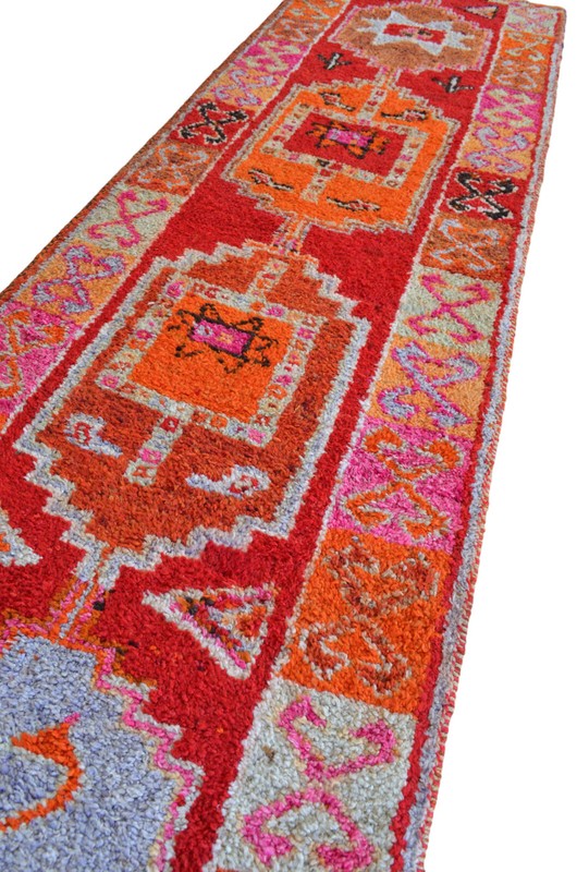 Turkish Runner Rug, Hand Made Rug, Tribal Wool Rug, Ethnic Runner Rug 3 x 11 ft gallery